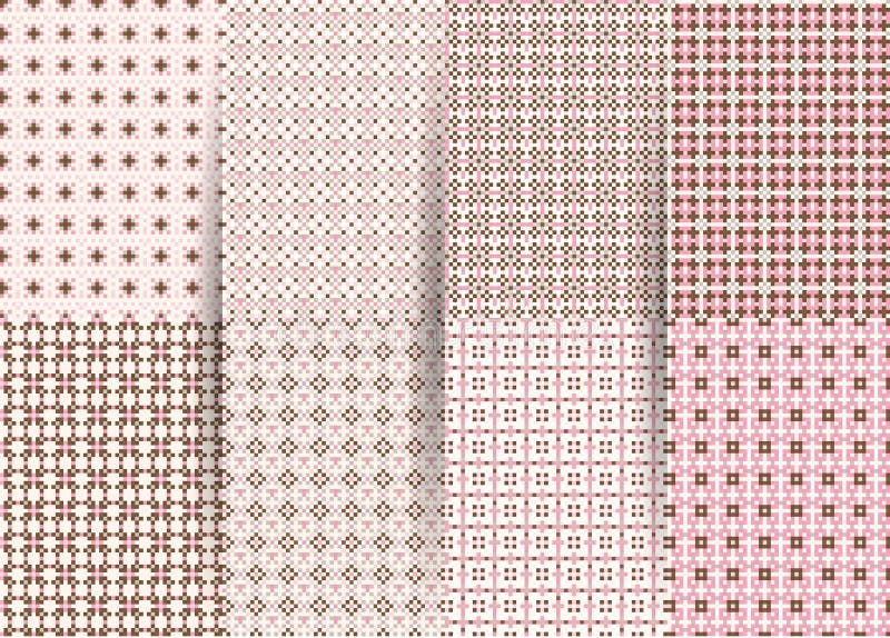 Set 6 abstrakcjonistycznych bezszwowych w kratk? geometrycznych wzor?w Wektoru r??owy geometryczny ackground dla tkanin, druki, d zdjęcie royalty free Set 6 abstrakcjonistycznych bezszwowych w kratk? geometrycznych wzor?w Wektoru r??owy geometryczny ackground dla tkanin, druki, d zdjęcie royalty free