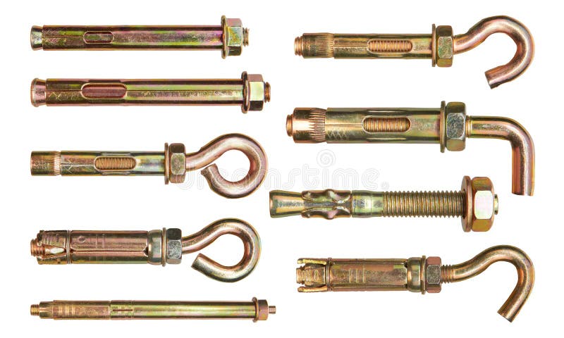 Set of anchors. Clipping path included.