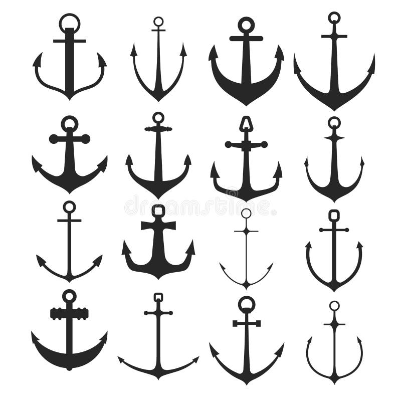 Set Of Trident Tattoo In Black Isolated Stock Vector - Illustration of ...