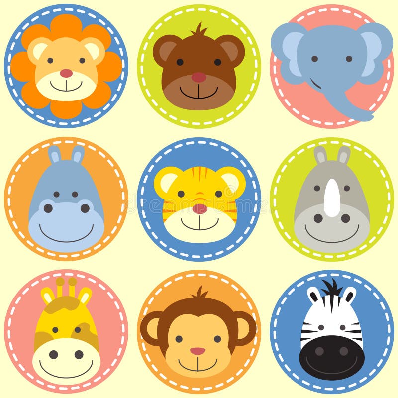 set of animal faces stock vector of zebra 52706914 set of animal faces stock vector of zebra 52706914