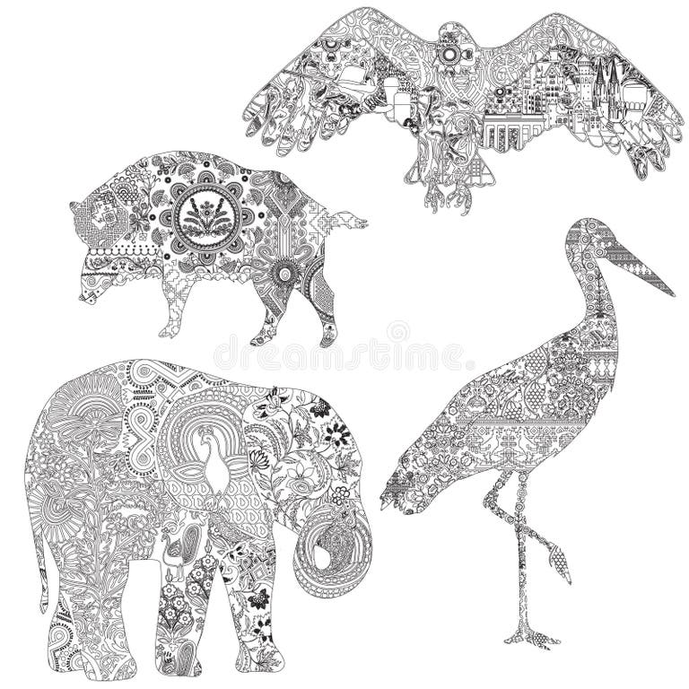 Animals Different Countries Stock Illustrations – 43 Animals Different