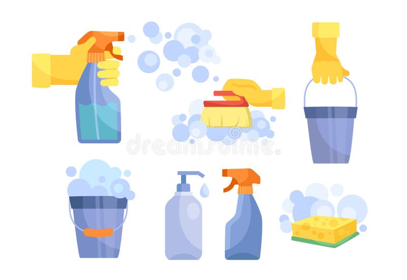 Set of Antibacterial and Hygiene Icons Stock Vector - Illustration of ...