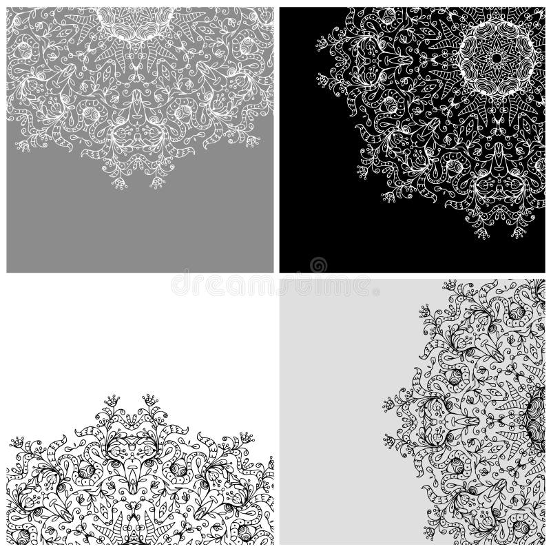 Set of arabesque backgrounds for your design stock illustration