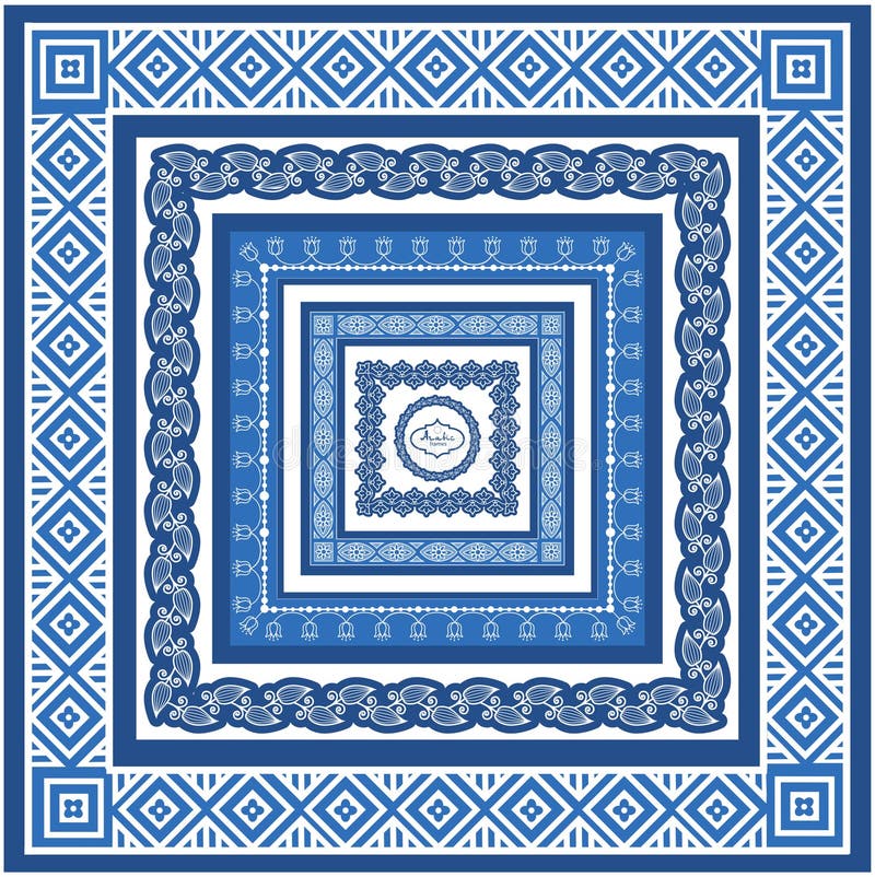 Set of arabic style frames stock vector. Illustration of mandala 78867903