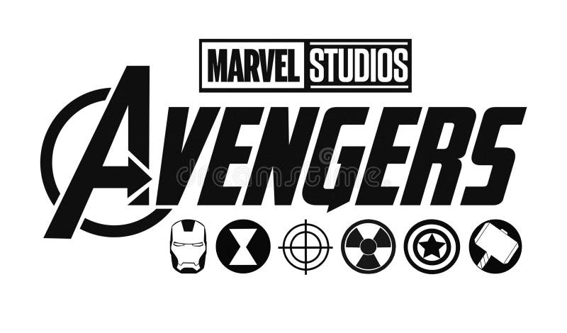 Set of Avengers Logo and Super Heroes Icons. Marvel Studios Editorial ...