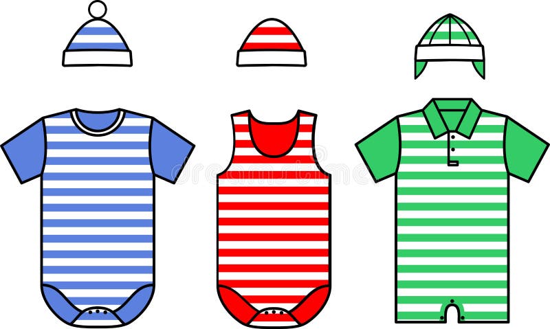 Set of the Baby clothes. Vector royalty free illustration