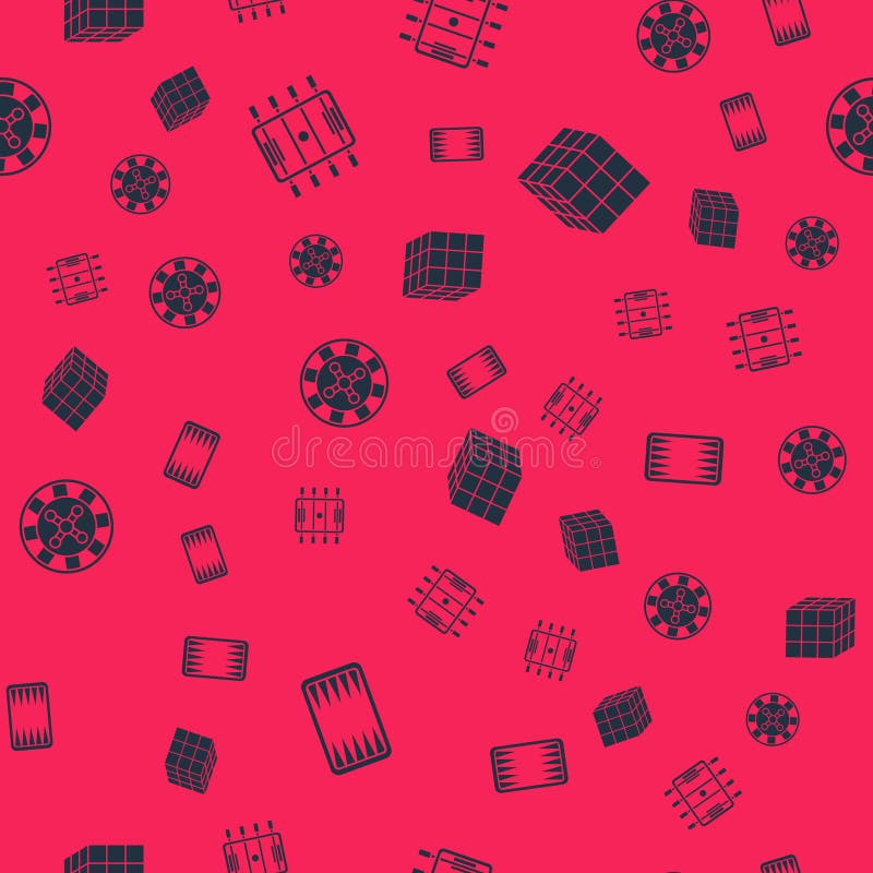 Set Backgammon Board, Hockey Table, Casino Roulette Wheel and Rubik