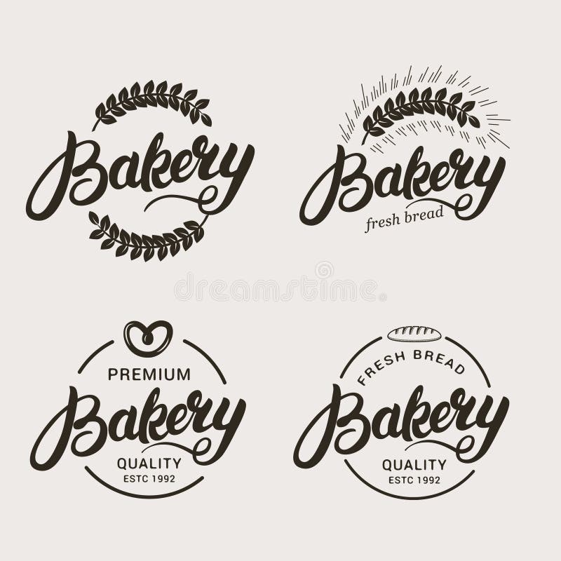 Set of bakery and bread logo. royalty free illustration