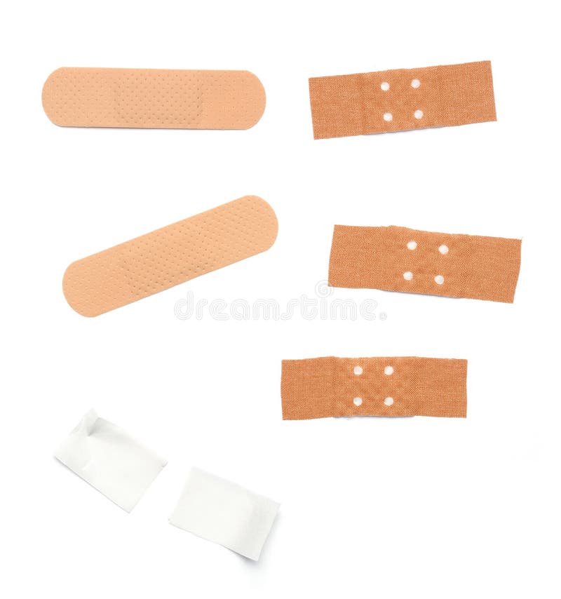 Different band aids stock photo. Image of white, background 29701518