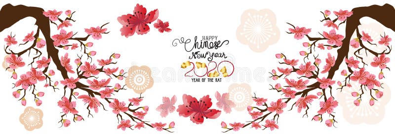 Set Of Spring Banner Background With Cherry Blossom Stock ...