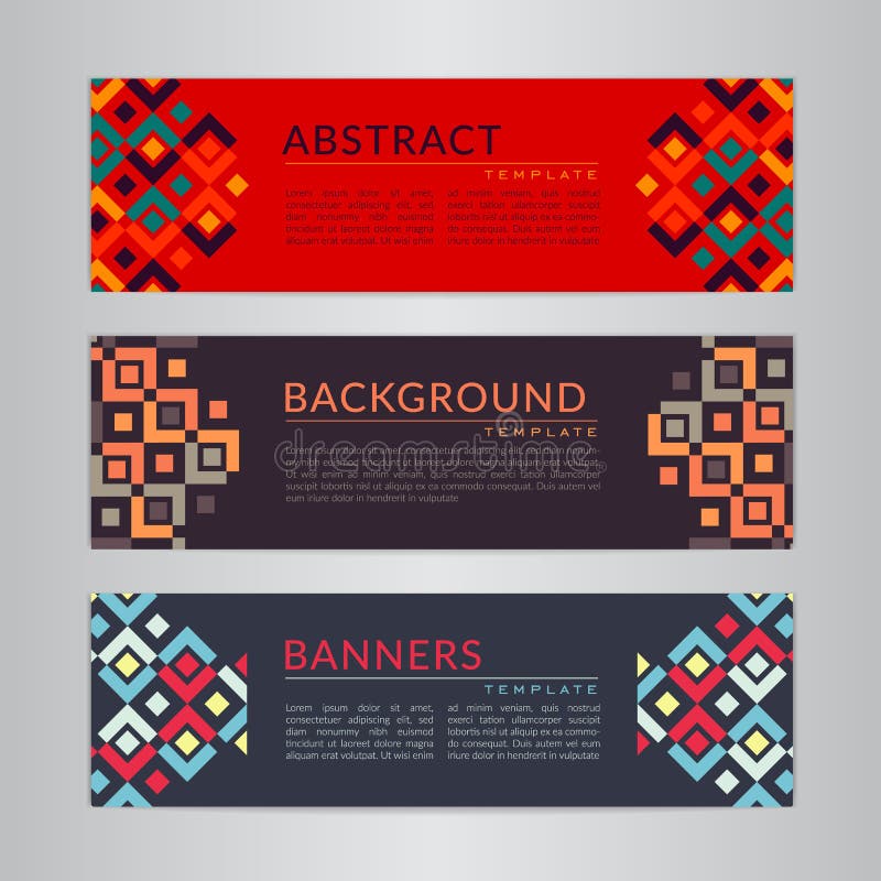 Download Set Banners Collection With Abstract Geometric Backgrounds. Design Templates For Your Projects. Stock Vector - Illustration of colorful, cover: 84276973