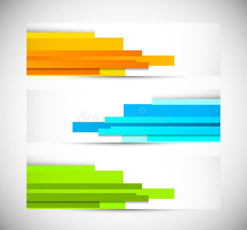 Set of banners with lines stock vector. Illustration of green 34618279