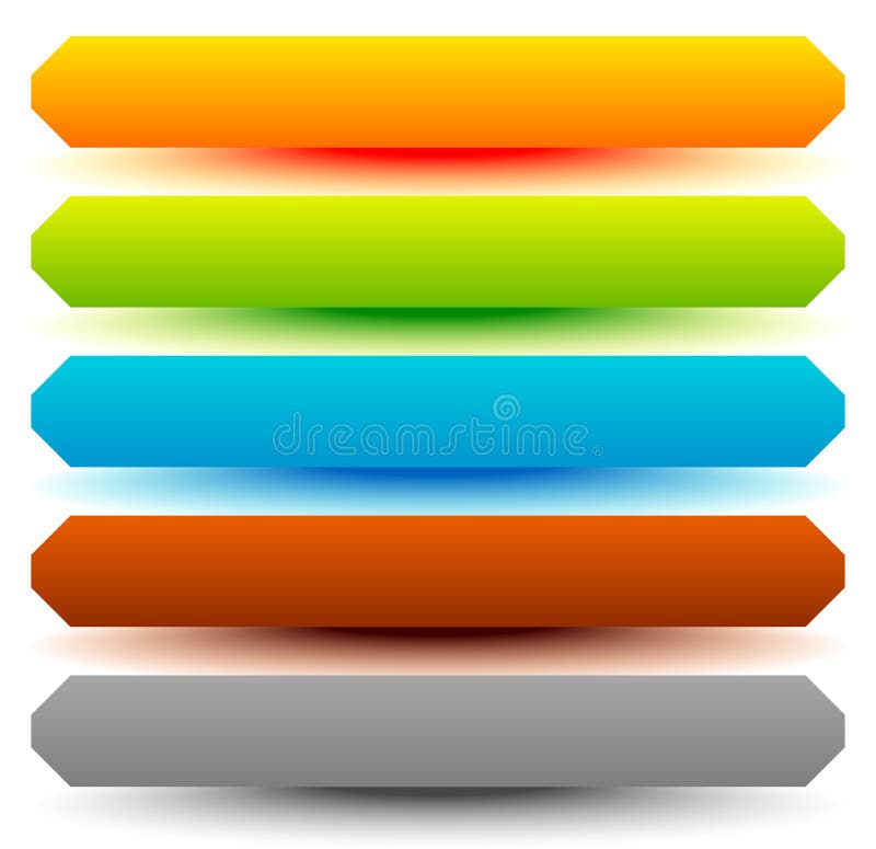Set of Bar, Button, Banner Backgrounds. Glossy, Shiny Buttons Stock ...