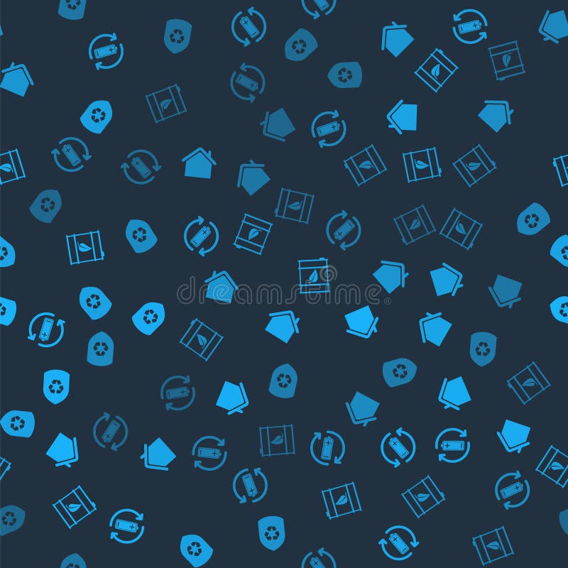Set Battery with Recycle, House, Bio Fuel Barrel and Recycle Inside