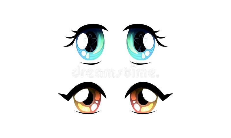 Premium Vector  Anime manga boy expressions eyes set