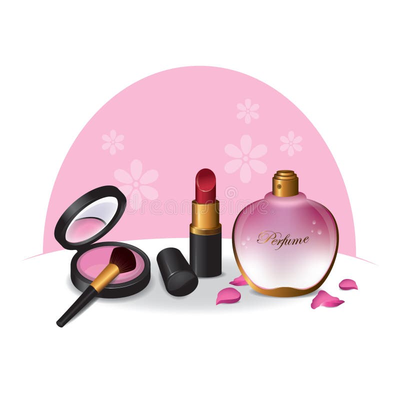 Set of Beauty Products. Vector Illustration Decorative Background ...