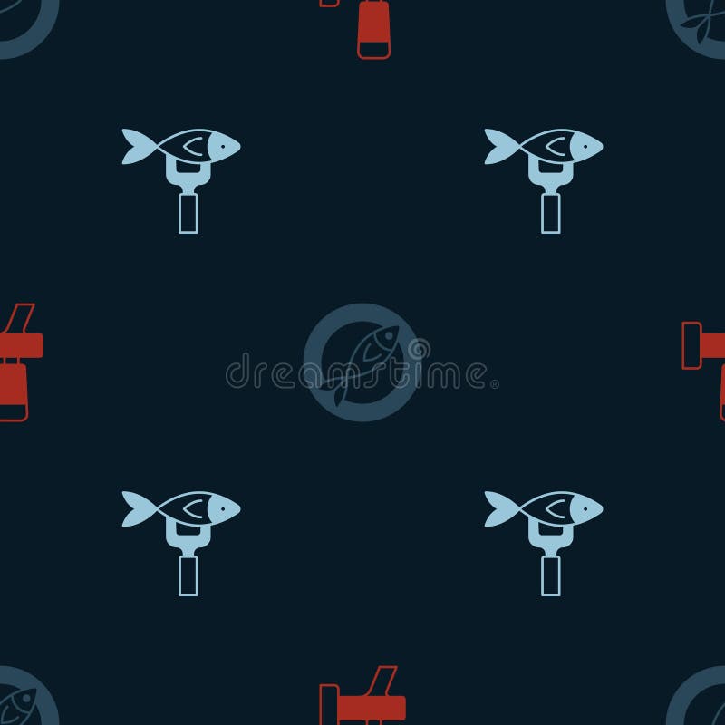 Set Beer Tap, Dried Fish and on Seamless Pattern. Vector Stock Vector