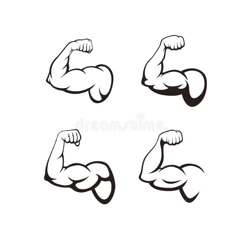 Biceps Icon. Strong Arm Muscle. Athletic Graphic by onyxproj