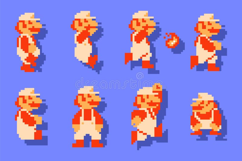 Tela Inicial De 16 Bits Super Mario Bros Clássico De Design De Vetor De  Pixel De Jogo De Vídeo. Super Mario Bros é Uma Plataforma Foto de Stock  Editorial - Ilustração de