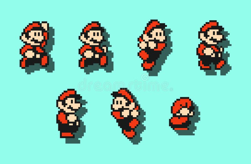 Set of Fire Mario Moves, Art of Super Mario World Classic Video Game, Pixel  Design Vector Illustration Editorial Photo - Illustration of nintendo,  motion: 213002321