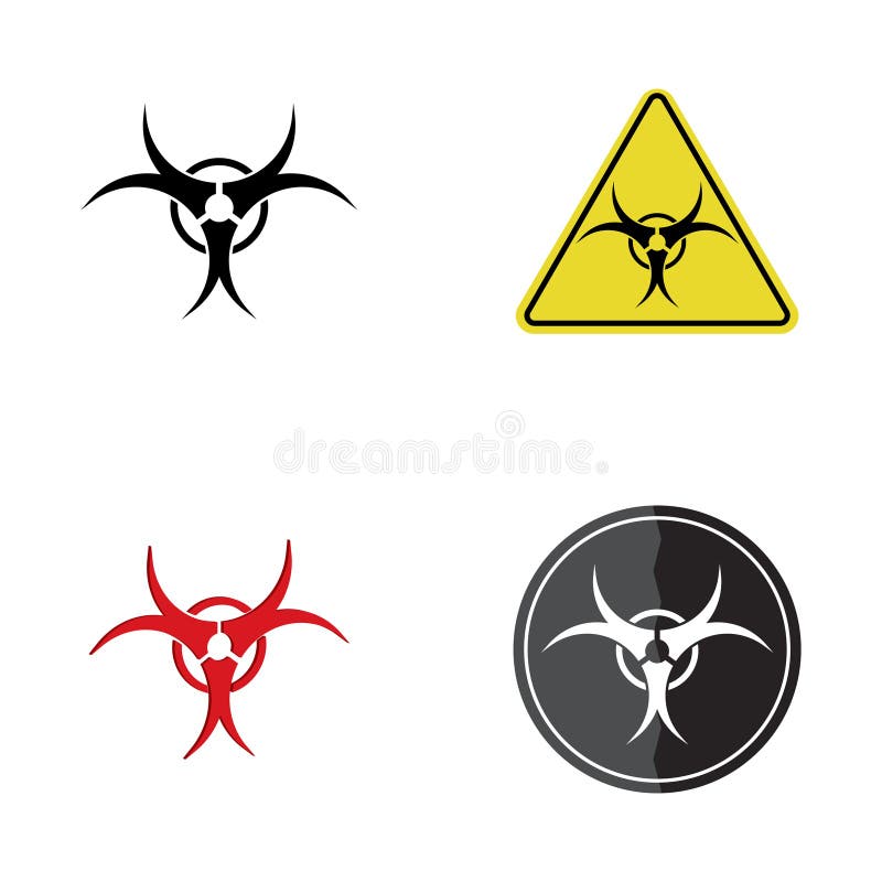 Set of biological hazard icons vector vector illustration
