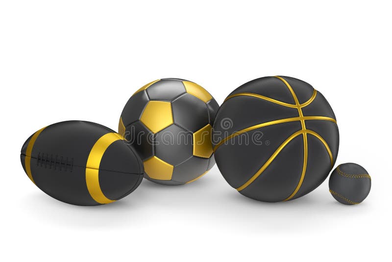 Basketball with American Football and Baseball Sports Balls Stock Vector - Illustration of athletic, 189789482