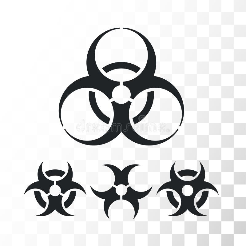 Set of Black Biohazard Symbols Stock Vector Illustration of safety