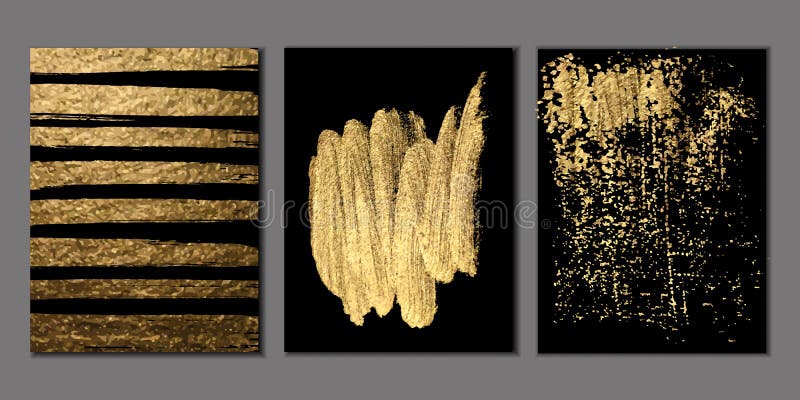 Set of Black and Gold Design Templates for Brochures, Flyers, Logo, Banners. Vector Abstract Modern Backgrounds vector illustration Set of Black and Gold Design Templates for Brochures, Flyers, Logo, Banners. Vector Abstract Modern Backgrounds vector illustration