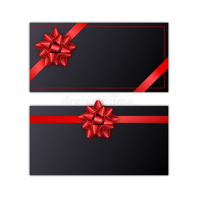 set of dark red ribbon banners Stock Vector