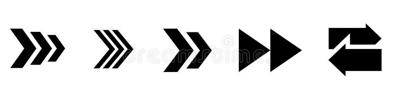 Set of black vector arrows. stock illustration Set of black vector arrows. stock illustration