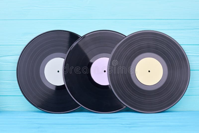 Set of black vinyl records. royalty free stock photos Set of black vinyl records. royalty free stock photos