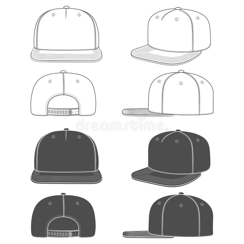 snapback template vector