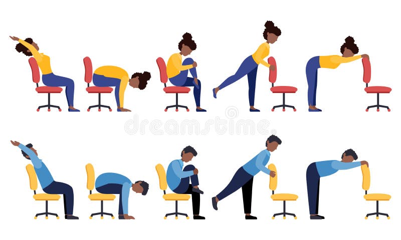 Chair Exercises Stock Illustrations – 586 Chair Exercises Stock