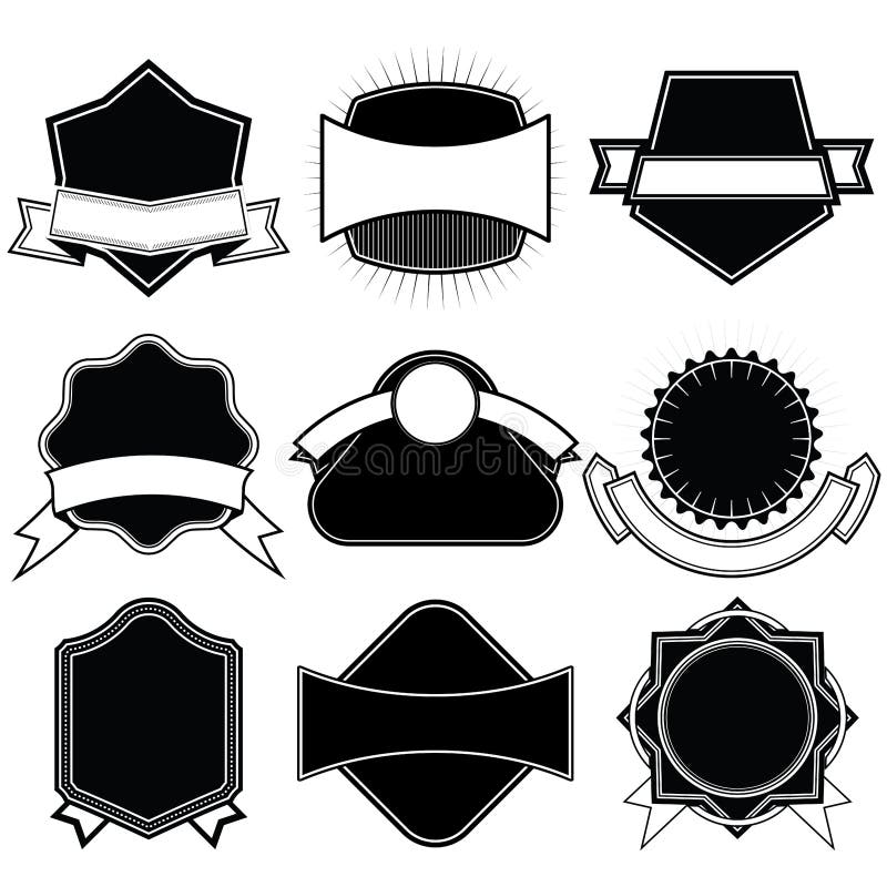 Set of 100 Blank Vintage Frame Silhouette Vector Illustration Stock ...