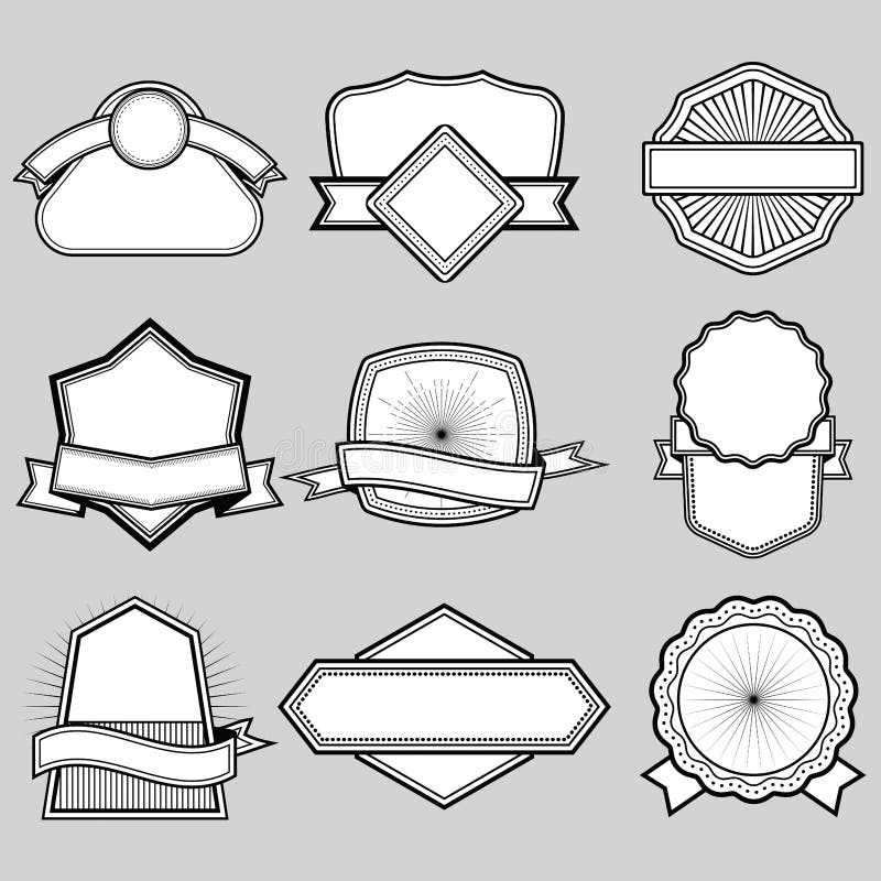 Set of 100 Blank Vintage Frame Silhouette Vector Illustration Stock ...