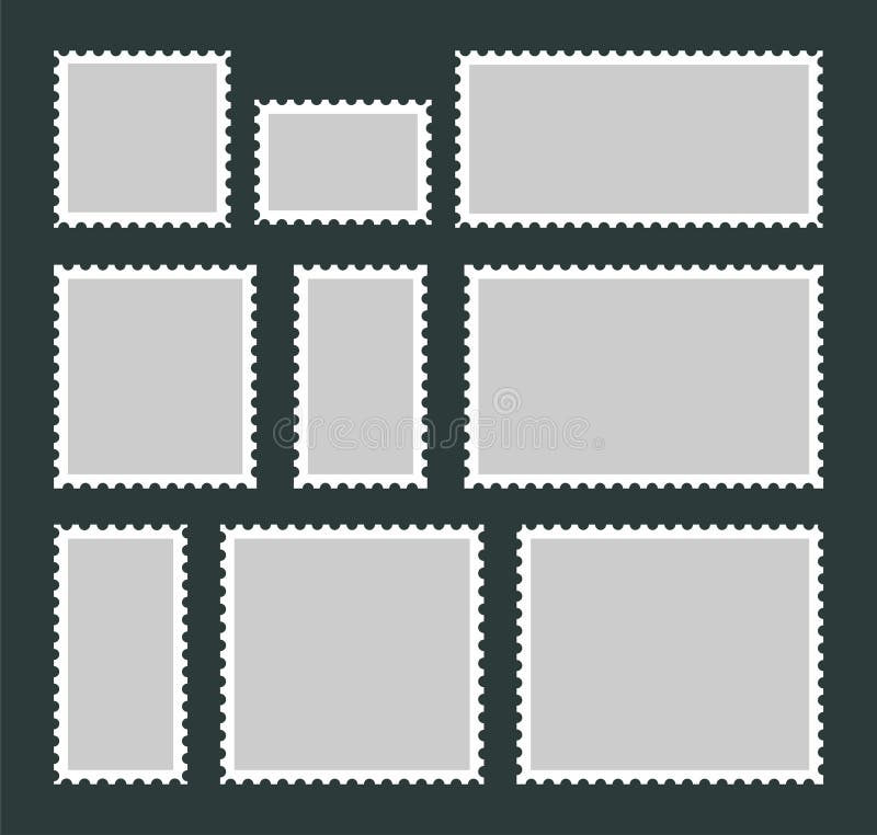 Stamps Set Sizes Stock Illustrations 12 Stamps Set Sizes Stock