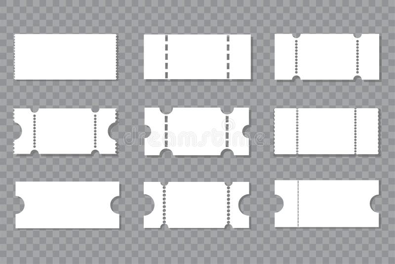 Set Blank Ticket Template. Concert, Movie or Theater Ticket Template Set Blank Ticket Template. Concert, Movie or Theater Ticket Template