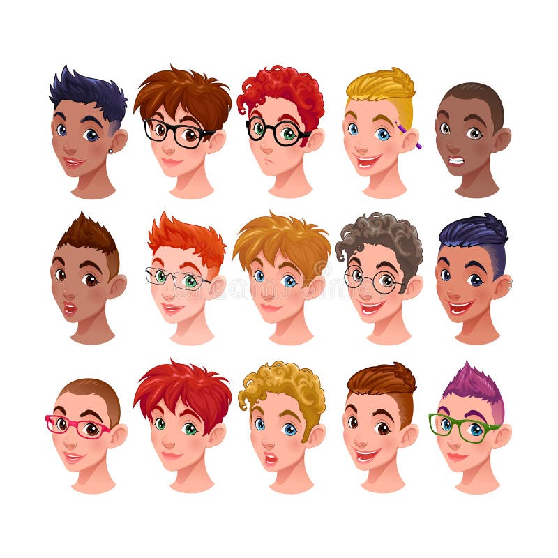 Vector isolated characters and items, in the vector file the glasses and th...