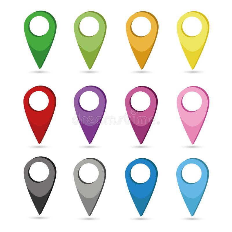 Vector map pointer stock illustration