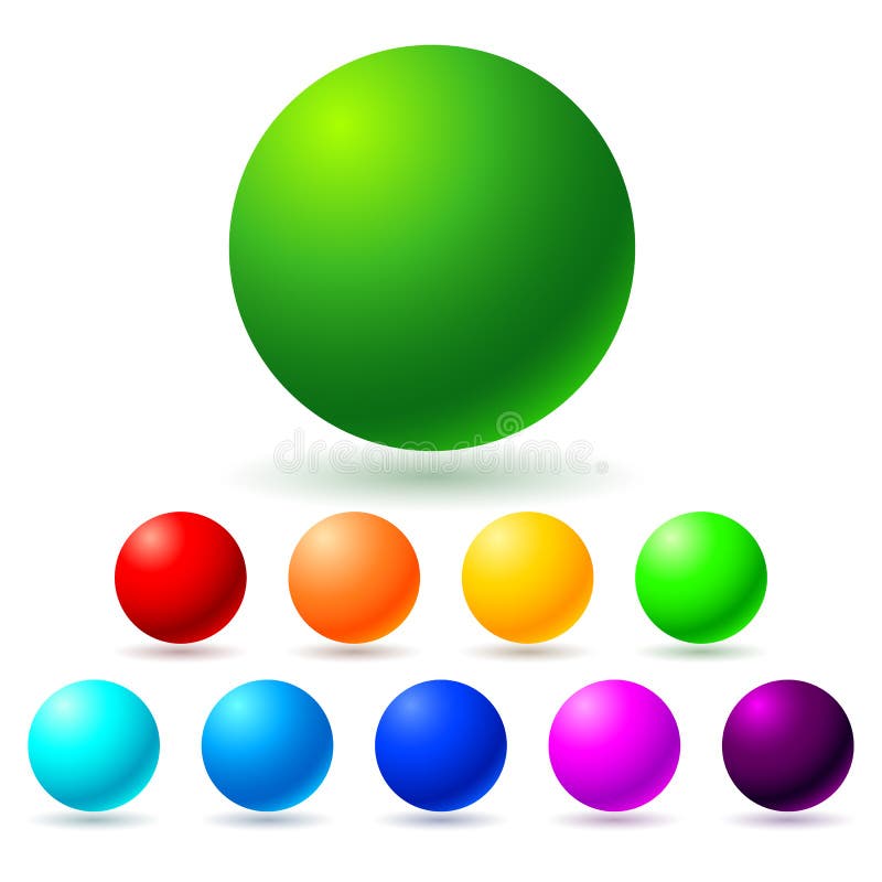 Set of brignt colored balls royalty free illustration