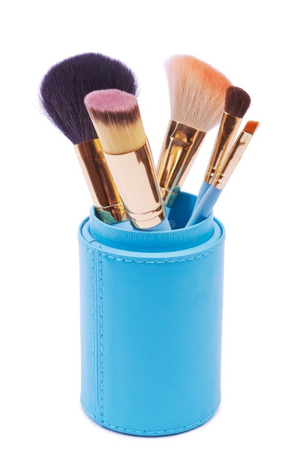 A set of brushes for makeup