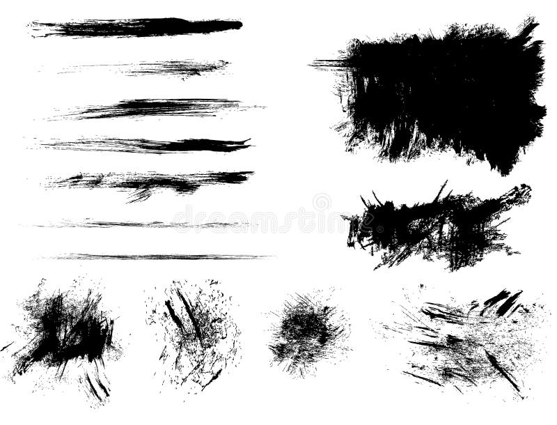 Set of brushes, textures, stains.Vector