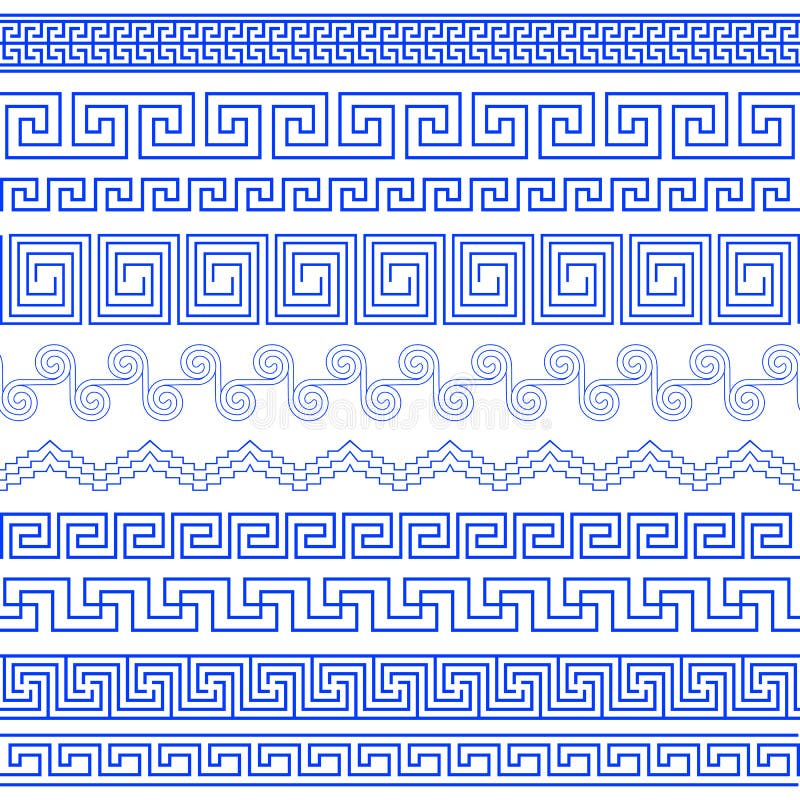 Set of brushes to create Greek Meander patterns