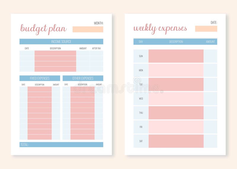 Premium Vector  Vector premium l budget plan template for daily schedule  can save money