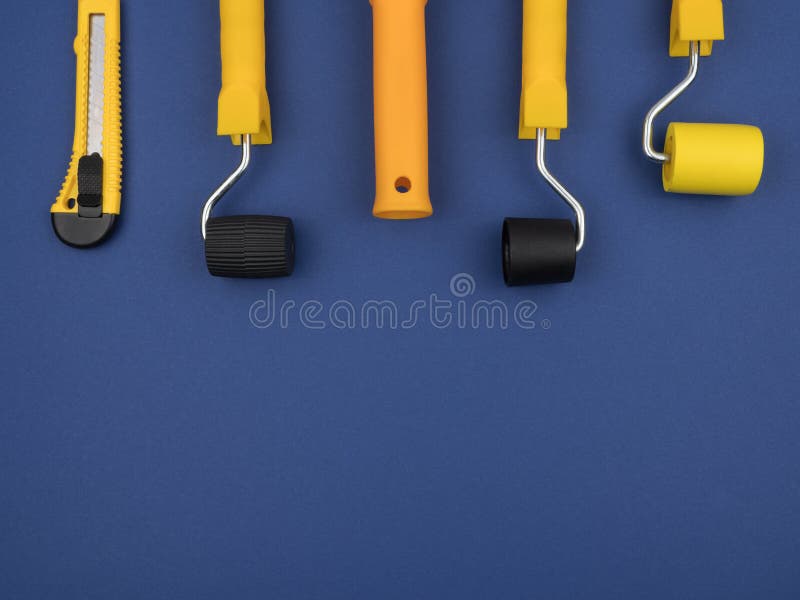 A Set Of Building Tools For Wallpaper Blue Background Stock Photo Image Of Refurbishment Materials A Set Of Building Tools For Wallpaper Blue Background Stock Photo Image Of Refurbishment Materials