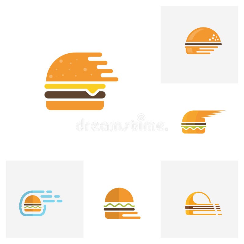 Set of Burger Logo Design Concepts, Burger Bakery Logo Design Vector