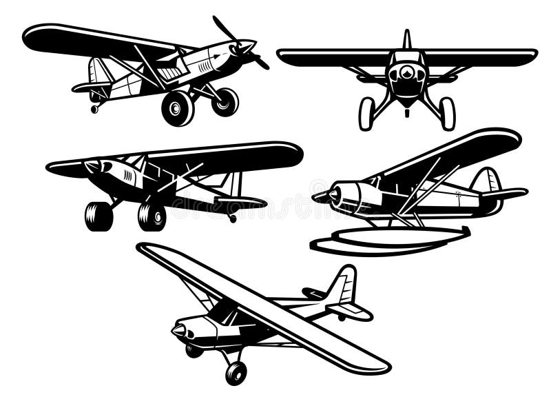 Set of bush plane collection