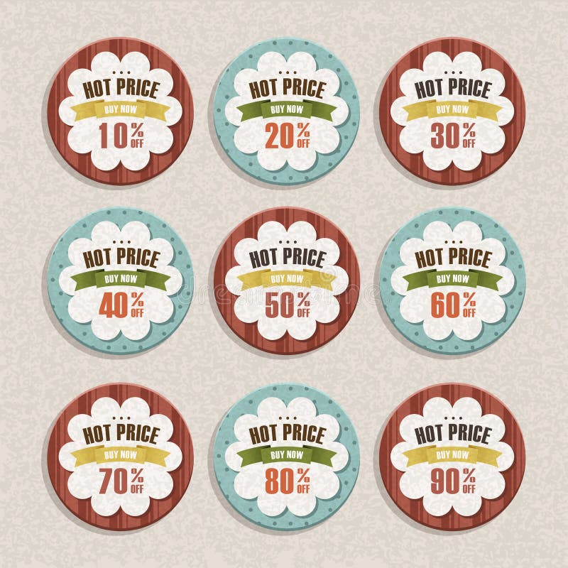 Set of business labels and sale tags royalty free illustration