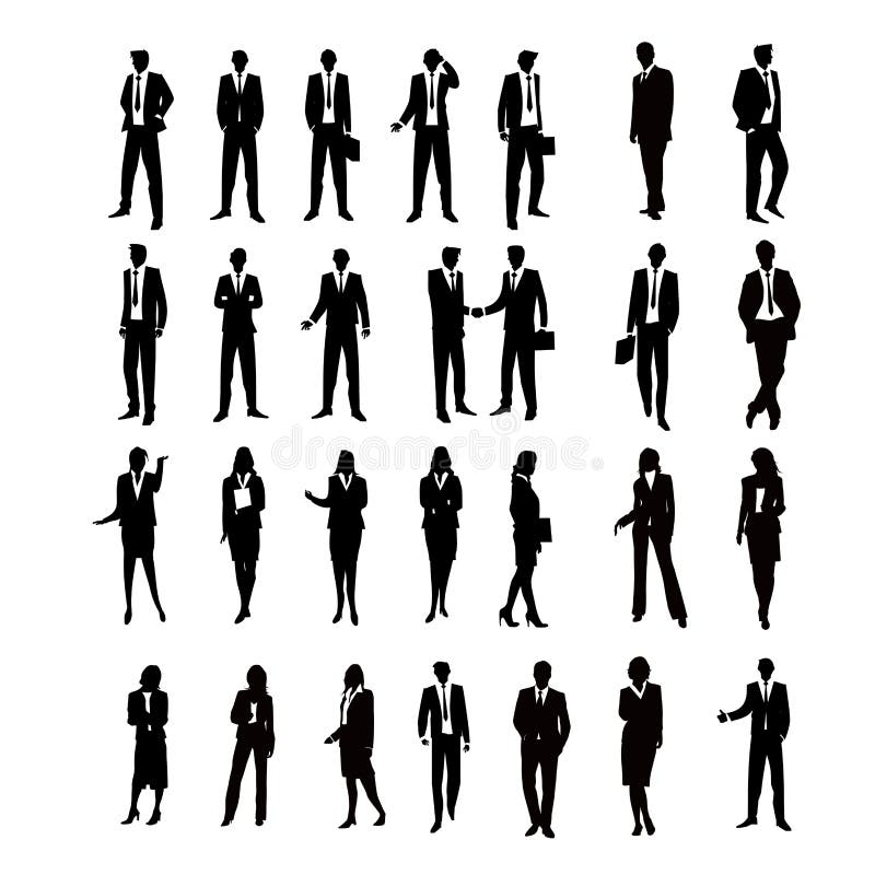 Set Business Silhouettes vector illustration Set Business Silhouettes vector illustration