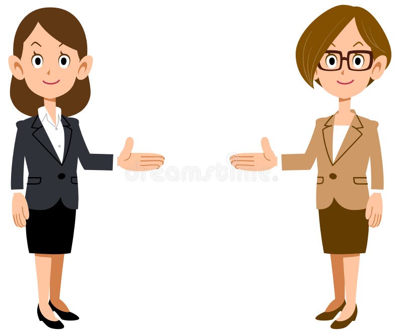 Set of Business Woman Introducing on Both Sides Stock Vector - Illustration  of sales, left: 142658766